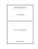 Luận văn Thạc sĩ Kinh tế: Kế toán tài sản cố định tại VNPT Hà Nội