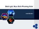 Bài giảng Đánh giá mục đích và phương thức