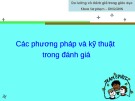 Bài giảng Các phương pháp và kỹ thuật  trong đánh giá