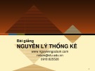 Bài giảng Nguyên lý thống kê - Chương 1: Giới thiệu chung môn học