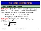 Bài giảng Toán kinh tế - Chương 3: Tìm hiểu hàm nhiều biến