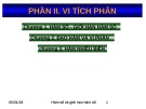 Bài giảng Toán kinh tế - Phần 2: Vi tích phân