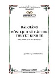 Bài giảng Lịch sử các học thuyết kinh tế - ĐH Phạm Văn Đồng