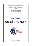 Bài giảng Cơ lý thuyết 1 - ĐH Phạm Văn Đồng