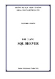 Bài giảng SQL server - Phạm Khánh Bảo