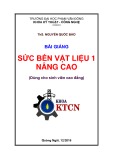 Bài giảng Sức bền vật liệu 1 nâng cao - ĐH Phạm Văn Đồng