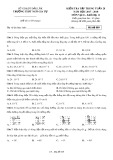 Đề kiểm tra tập trung tuần 28 môn Vật lí lớp 11 năm 2017-2018 - THPT Ngô Gia Tự - Mã đề 009