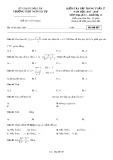 Đề kiểm tra tập trung tuần 27 môn Đại số lớp 11 năm 2017-2018 - THPT Ngô Gia Tự - Mã đề 007