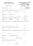 Đề kiểm tra tập trung tuần 26 môn Giải tích lớp 12 năm 2017-2018 - THPT Ngô Gia Tự - Mã đề 003