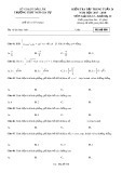 Đề kiểm tra tập trung tuần 26 môn Giải tích lớp 12 năm 2017-2018 - THPT Ngô Gia Tự - Mã đề 008