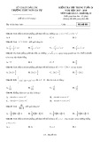 Đề kiểm tra tập trung tuần 26 môn Giải tích lớp 12 năm 2017-2018 - THPT Ngô Gia Tự - Mã đề 001