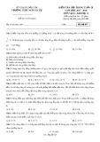 Đề kiểm tra tập trung tuần 28 môn Vật lí lớp 11 năm 2017-2018 - THPT Ngô Gia Tự - Mã đề 017