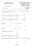 Đề kiểm tra tập trung tuần 26 môn Giải tích lớp 12 năm 2017-2018 - THPT Ngô Gia Tự - Mã đề 004
