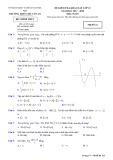 Đề thi khảo sát chất lượng đầu năm lớp 12 năm học 2017-2018 môn Toán trường THPT Chu Văn An