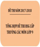 Tổng hợp đề thi HSG cấp trường các môn lớp 9 năm 2017-2018