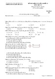 Đề thi khảo sát môn Vật lí lớp 12 năm 2017-2018 lần 4 - THPT Nguyễn Viết Xuân - Mã đề 202