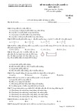Đề thi khảo sát môn Vật lí lớp 12 năm 2017-2018 lần 4 - THPT Nguyễn Viết Xuân - Mã đề 306