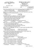 Đề khảo sát THPT Quốc gia môn Địa lí lớp 12 năm 2017-2018 lần 5 - THPT Nguyễn Viết Xuân - Mã đề 205