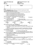 Đề thi học kì 1 môn Vật lý lớp 7 năm 2017-2018 có đáp án - Trường THCS Hồ Hảo Hớn