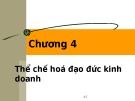 Bài giảng Đạo đức kinh doanh và văn hoá doanh nghiệp trong hội nhập quốc tế: Chương 4 - TS. Phạm Văn Tài