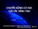 Bài giảng Thiên văn học - Bài: Chuyển động cơ học của các hành tinh