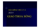 Bài giảng Vật lý 12 - Bài 8: Tìm hiểu giao thoa sóng