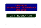 Bài giảng Toán 12 - Bài 1: Nguyên hàm