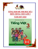 Tổng hợp đề thi học kì 1 môn Tiếng Việt lớp 3 năm 2017-2018