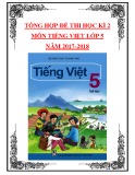 Tổng hợp đề thi học kì 2 môn Tiếng Việt lớp 5 năm 2017-2018