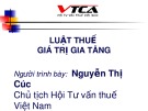 Bài giảng Luật thuế giá trị gia tăng