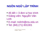 Bài giảng Ngôn ngữ lập trình - Chương 4: Kiểu dữ liệu có cấu trúc