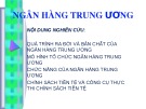 Bài giảng Tiền tệ - Chương 6: Ngân hàng trung ương