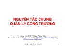 Bài giảng Nguyên tắc chung quản lý công trường