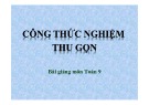 Bài giảng Toán 9 - Bài 5: Công thức nghiệm thu gọn