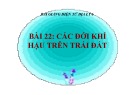 Bài giảng Địa lý 6 - Bài 22: Đới khí hậu trên trái đất