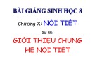 Bài giảng Sinh học 8 - Bài 55: Giới thiệu hệ nội tiết