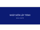 Bài giảng Nhập môn lập trình: Bài 14 - Con trỏ