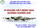 Bài giảng Vi khuẩn gây bệnh qua đường không khí - ThS. DS Phẩm Thu Minh