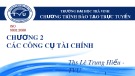 Bài giảng Quản trị tài chính: Chương 2.6 - ThS. Lê Trung Hiếu