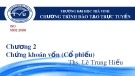 Bài giảng Quản trị tài chính: Chương 2.3 - ThS. Lê Trung Hiếu