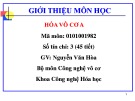 Bài giảng Hóa vô cơ A: Chương 0 - Nguyễn Văn Hòa