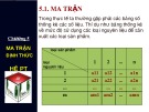 Bài giảng Tin học ứng dụng: Chương 5 - Lê Hữu Hùng