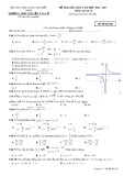 Đề thi giữa HK 2 môn Toán lớp 11 năm 2016-2017 - THPT Nguyễn Văn Cừ - Mã đề 020
