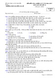 Đề kiểm tra khảo sát môn Lịch sử lớp 10 năm 2016-2017 - THPT Nguyễn Văn Cừ - Mã đề 628