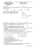 Đề thi 8 tuần HK 1 môn Vật lí lớp 12 năm 2017-2018 - THPT Trực Ninh - Mã đề 486