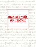 4 Mẫu đơn xin việc tiếng Anh ấn tượng