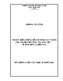 Đề cương luận văn Thạc sĩ Triết học: Tư duy biện chứng của Hồ Chí Minh và ý nghĩa của nó đối với công tác dân vận ở tỉnh Sơn La hiện nay