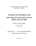 Tóm tắt Khóa luận tốt nghiệp ngành Bảo tàng học: Tìm hiểu di tích đình làng Kim Tiên (xã Xuân Nộn, huyện Đông Anh, Hà Nội)