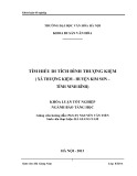 Tóm tắt Khóa luận tốt nghiệp ngành Bảo tàng học: Tìm hiểu di tích lịch sử Đình Thượng Kiệm, xã Thượng Kiệm, huyện Kim Sơn, tỉnh Ninh Bình