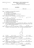 Đề thi khảo sát cuối năm môn Vật lí lớp 10 năm 2016-2017 - THPT Thanh Oai B - Mã đề 329